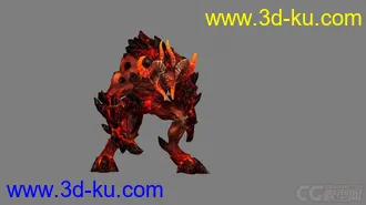 3D打印模型特殊体型牛角怪物的图片