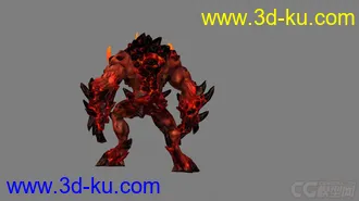 3D打印模型特殊体型牛角怪物的图片