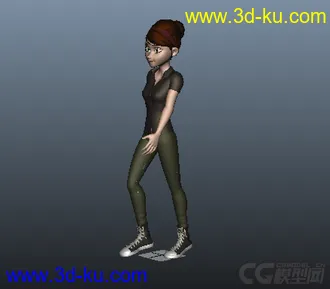 3D打印模型女生走路动画的图片
