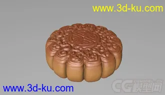 原创一个精致的中秋月饼模型 mid-autumn festival mooncake的图片