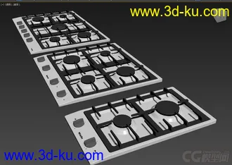 3D打印模型厨房用品，高精，写实，灶台的图片