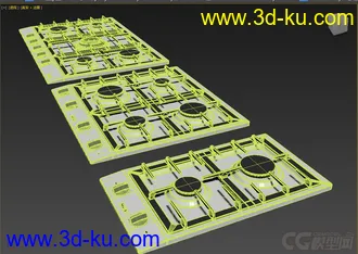 3D打印模型厨房用品，高精，写实，灶台的图片