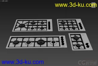 3D打印模型厨房用品，高精，写实，灶台的图片