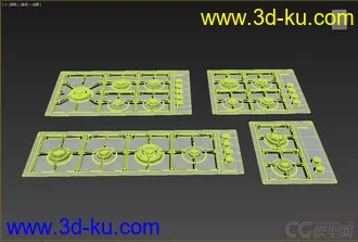3D打印模型厨房用品，高精，写实，灶台的图片