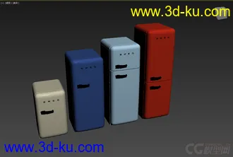 3D打印模型厨房用品，高精，写实，冰箱的图片