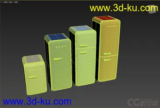 3D打印模型厨房用品，高精，写实，冰箱的图片