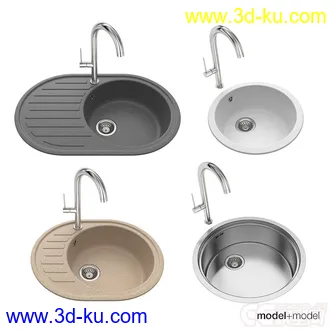 3D打印模型厨房用品，高精，写实，洗手池的图片