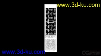 3D打印模型古建雕花门的图片