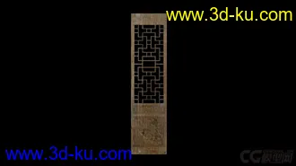3D打印模型古建雕花门的图片