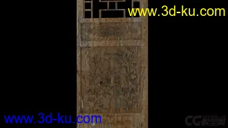 3D打印模型古建雕花门的图片