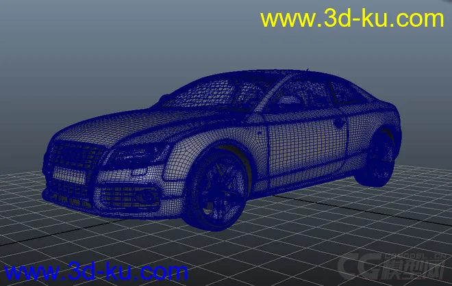 奥迪A5原版模型,精模，有vray材质，可直接渲染。的图片1