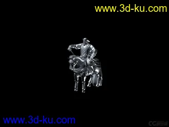 3D打印模型骑马彪悍的成吉思汗的图片