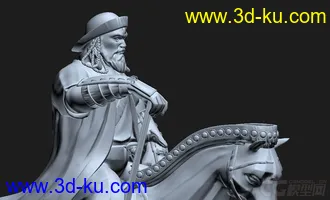 3D打印模型骑马彪悍的成吉思汗的图片