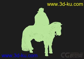 3D打印模型骑马彪悍的成吉思汗的图片