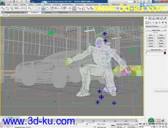 钢铁侠与奥迪~~钢铁侠模型有绑定，模型包含：钢铁侠、仓库、奥迪汽车的图片