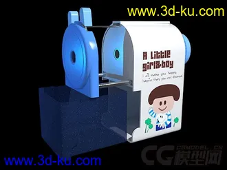 3D打印模型高精_转笔刀_带贴图PSD_练习文件_有动画的图片