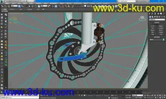 3D打印模型练习文件_自行车车轮_碟刹的图片