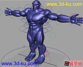 3D打印模型肌肉男加绑定的图片
