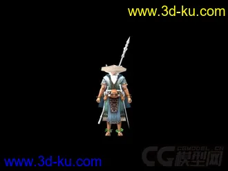 3D打印模型武侠，仙侠类老头一枚带绑定的图片