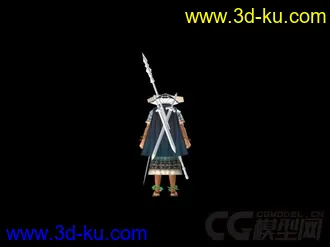 3D打印模型武侠，仙侠类老头一枚带绑定的图片