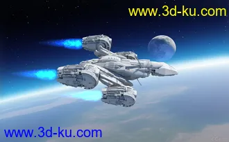 3D打印模型科幻舰艇，未来舰艇，普罗米修斯飞船，原创作品。的图片
