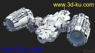 3D打印模型科幻舰艇，未来舰艇，普罗米修斯飞船，原创作品。的图片