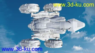 3D打印模型科幻舰艇，未来舰艇，普罗米修斯飞船，原创作品。的图片