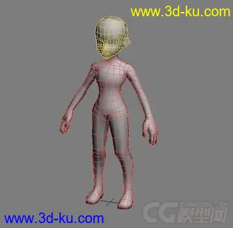 基础人物模型三个的图片