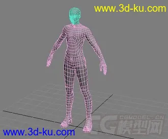 基础人物模型三个的图片
