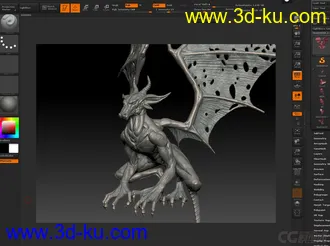 3D打印模型ZB 原创怪物 应该算是龙吧的图片