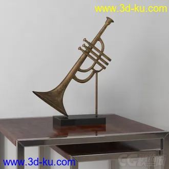 3D打印模型小摆件，号，小号，喇叭的图片