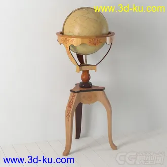 3D打印模型小摆件，高精，写实，地球仪的图片