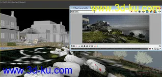 3D打印模型海边-草地-茅草房-石头的图片