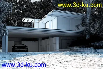3D打印模型车库-车-森林-建筑的图片