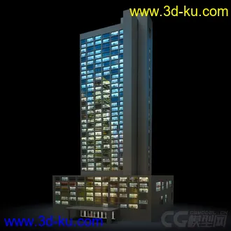 3D打印模型夜景配楼的图片