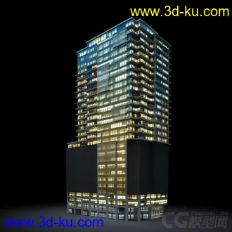 3D打印模型夜景配楼的图片