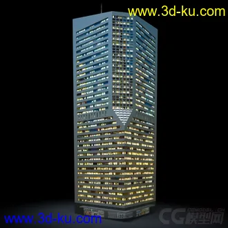 3D打印模型夜景配楼的图片