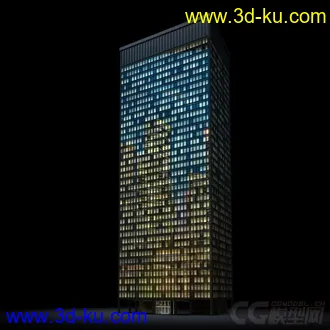 3D打印模型夜景配楼的图片