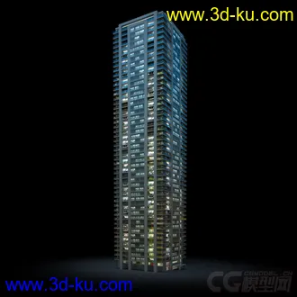 3D打印模型夜景配楼的图片