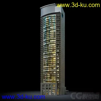 3D打印模型夜景配楼的图片