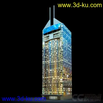 3D打印模型夜景配楼的图片