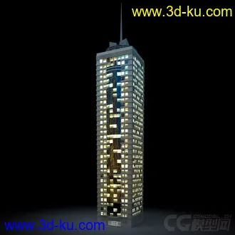 3D打印模型夜景配楼的图片