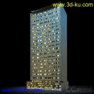 3D打印模型夜景配楼的图片