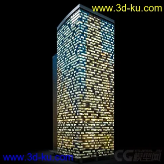 3D打印模型夜景配楼的图片