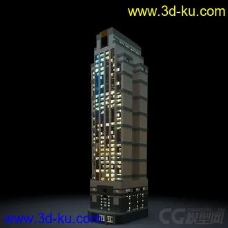 3D打印模型夜景配楼的图片