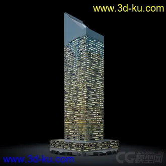 3D打印模型夜景配楼的图片