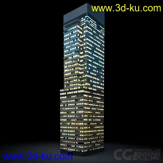 3D打印模型夜景配楼的图片