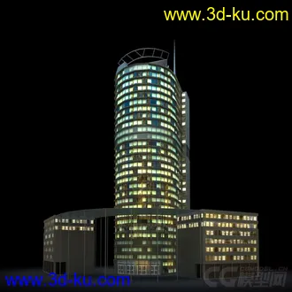 3D打印模型夜景配楼的图片