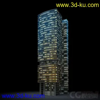3D打印模型夜景配楼的图片
