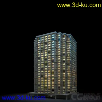 3D打印模型夜景配楼的图片